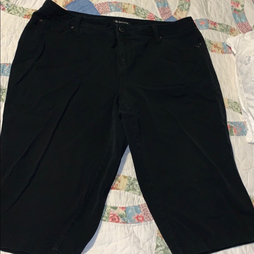 Black Denim Shorts